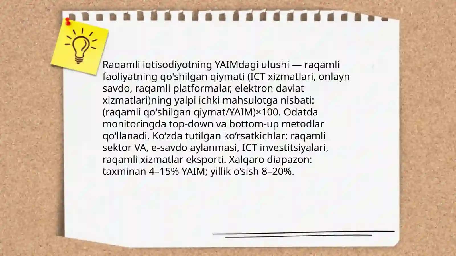 Raqamli iqtisodiyot mezonlari va ko‘rsatkichlari 4