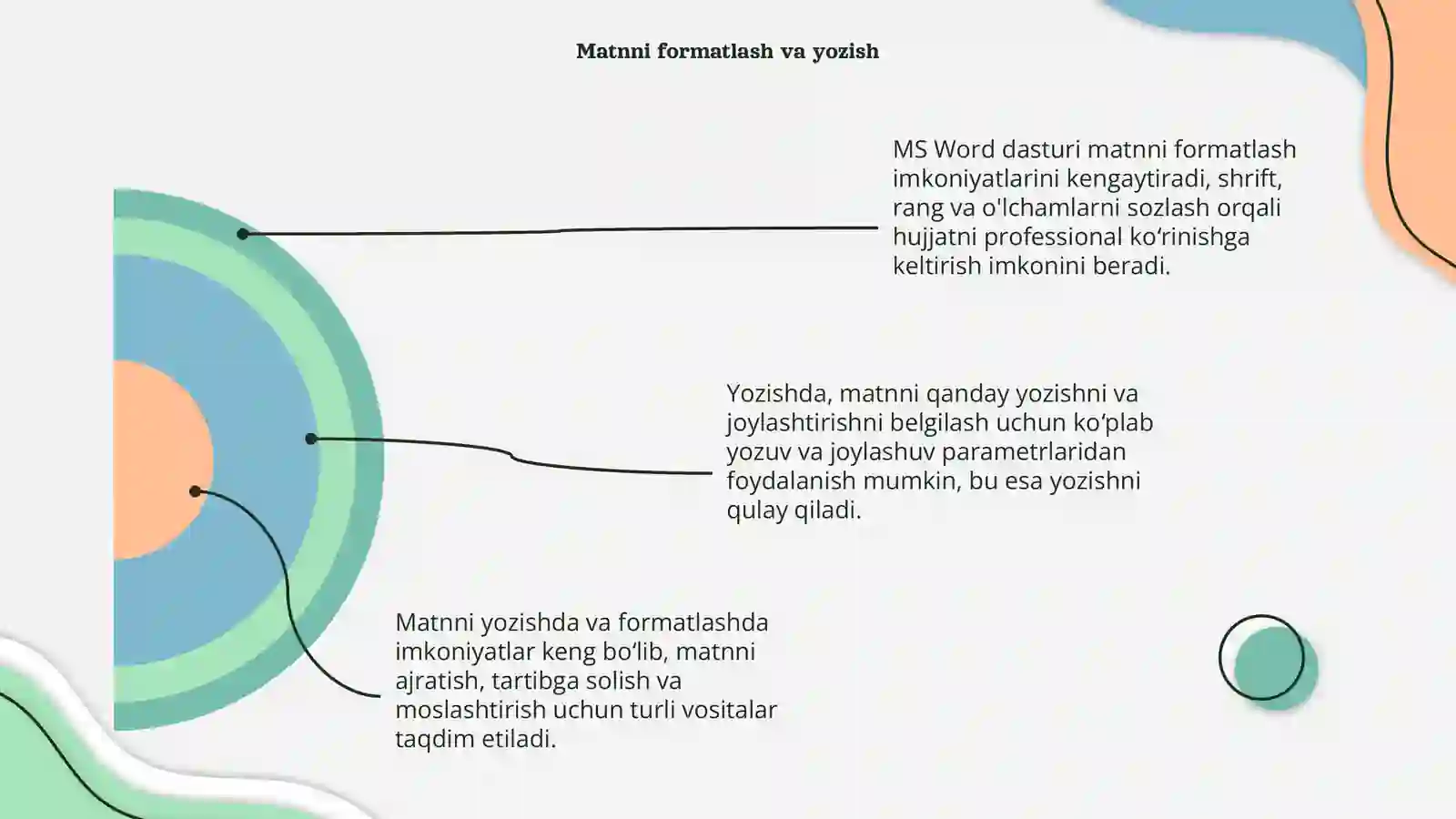 MS WORD dasturi imkoniyatlari 4