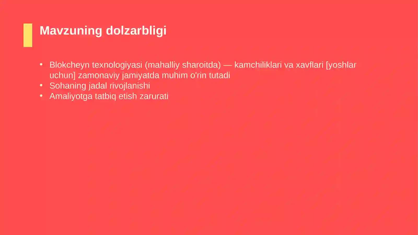 Blokcheyn texnologiyasi (mahalliy sharoitda) — kamchiliklari va xavflari [yoshlar uchun] 4