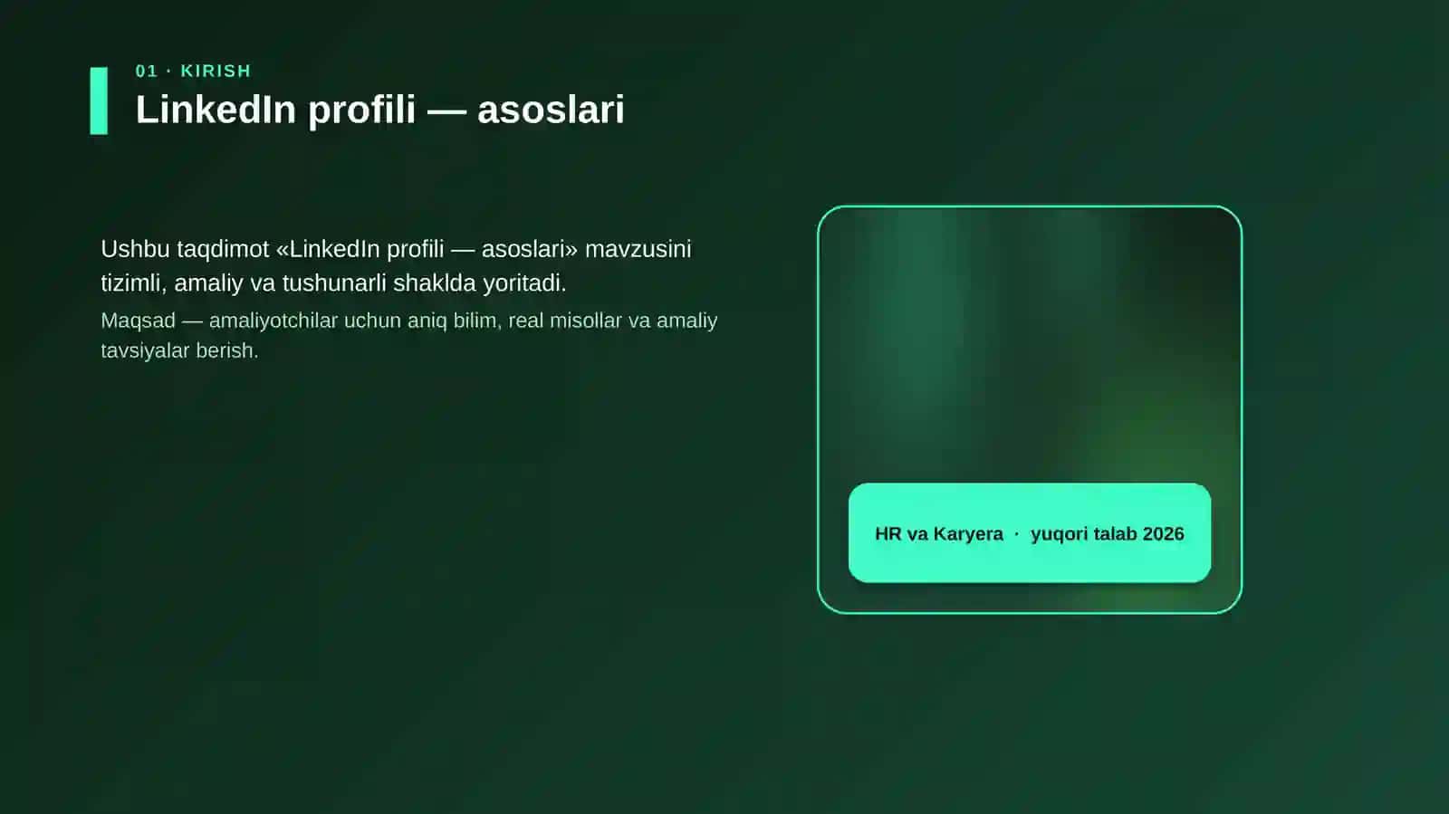 LinkedIn profili — asoslari 4