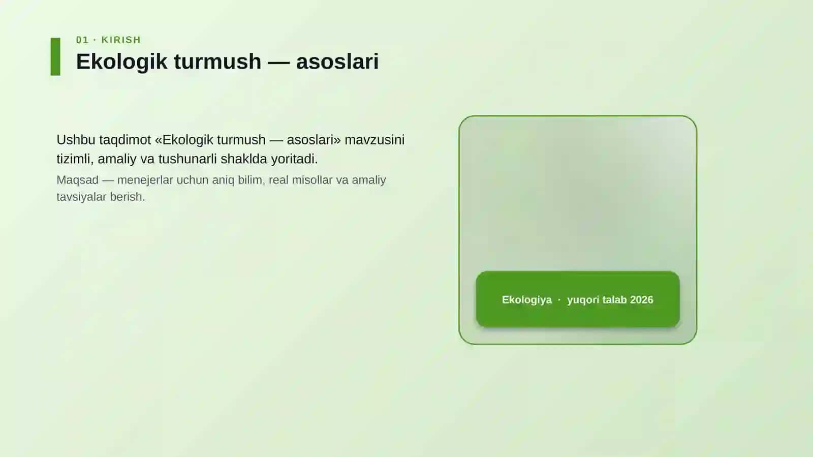 Ekologik turmush — asoslari 4
