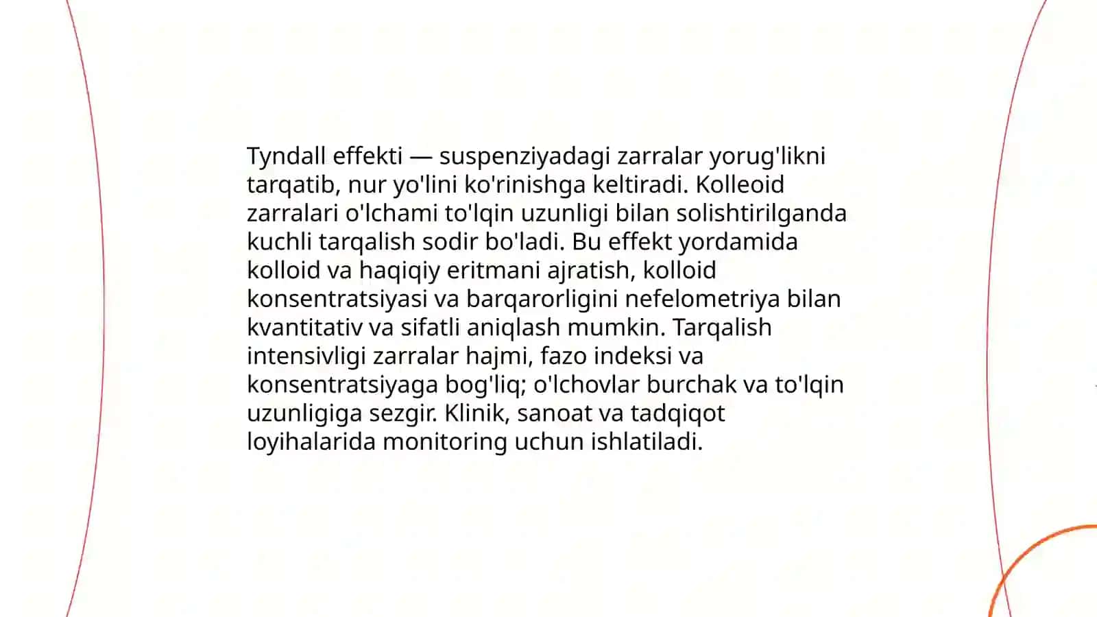 Kolloid dispers sistemalarining optik xossalari 4