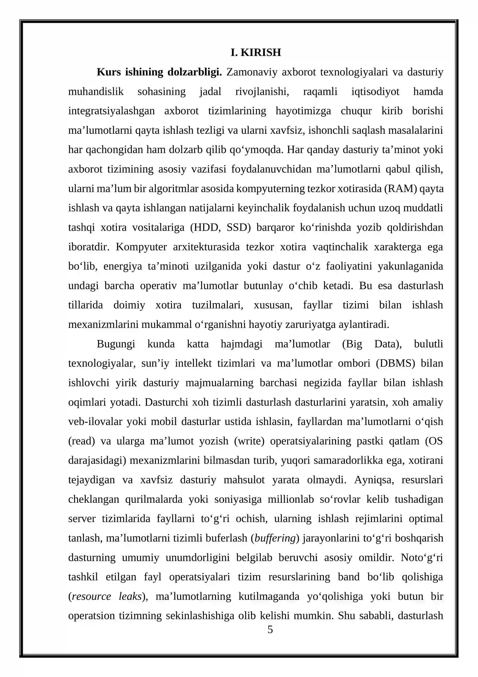 FAYLLAR BILAN ISHLASH (OPEN,READ,WRITE) 4