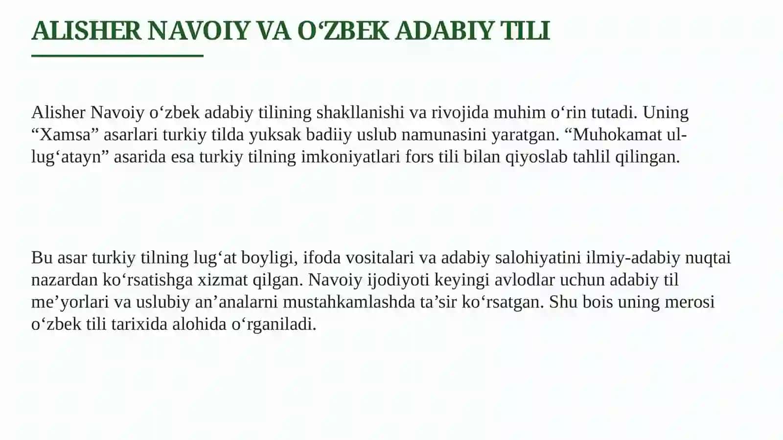 O‘zbek Tili — Davlat Tili 4