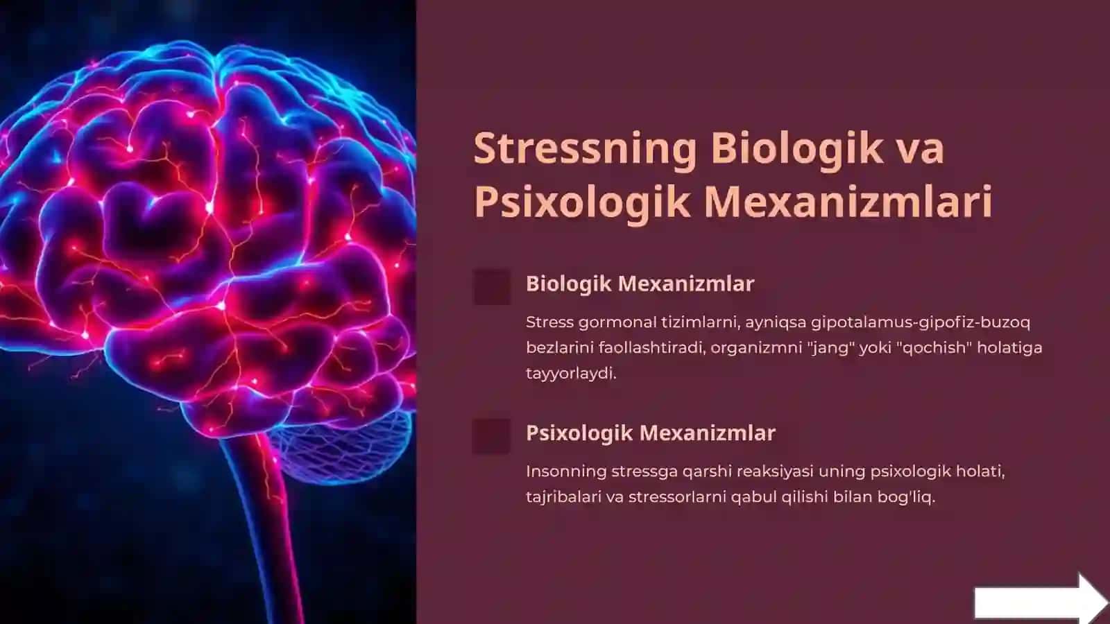 Stressning vujudga kelishi va rivojlanishiga inson individual va shaxs xususiyatlarining taʼsiri. Stress bardoshlilik haqida tushuncha 4