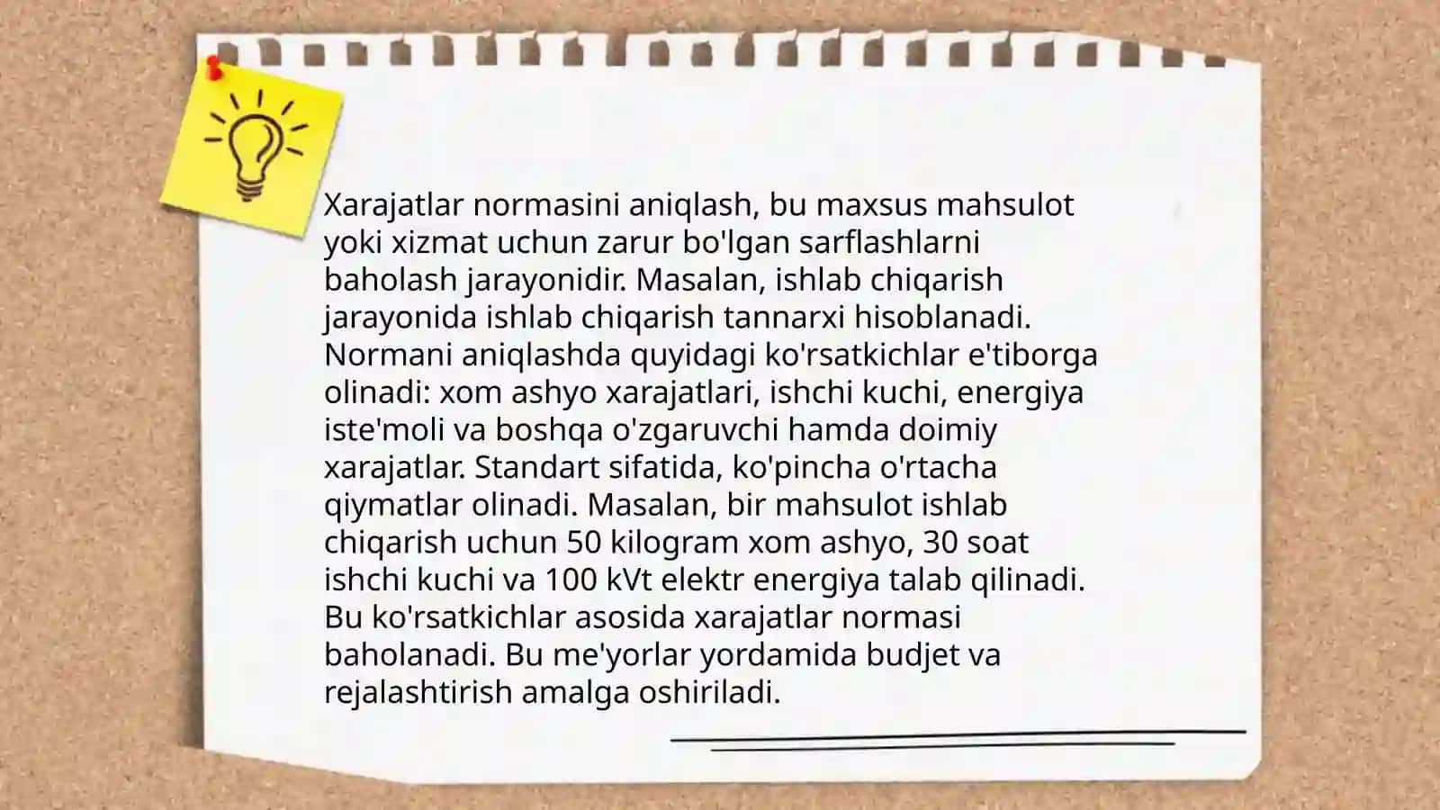 Texnologik oqimning dastlabki hisobi formulalar 4