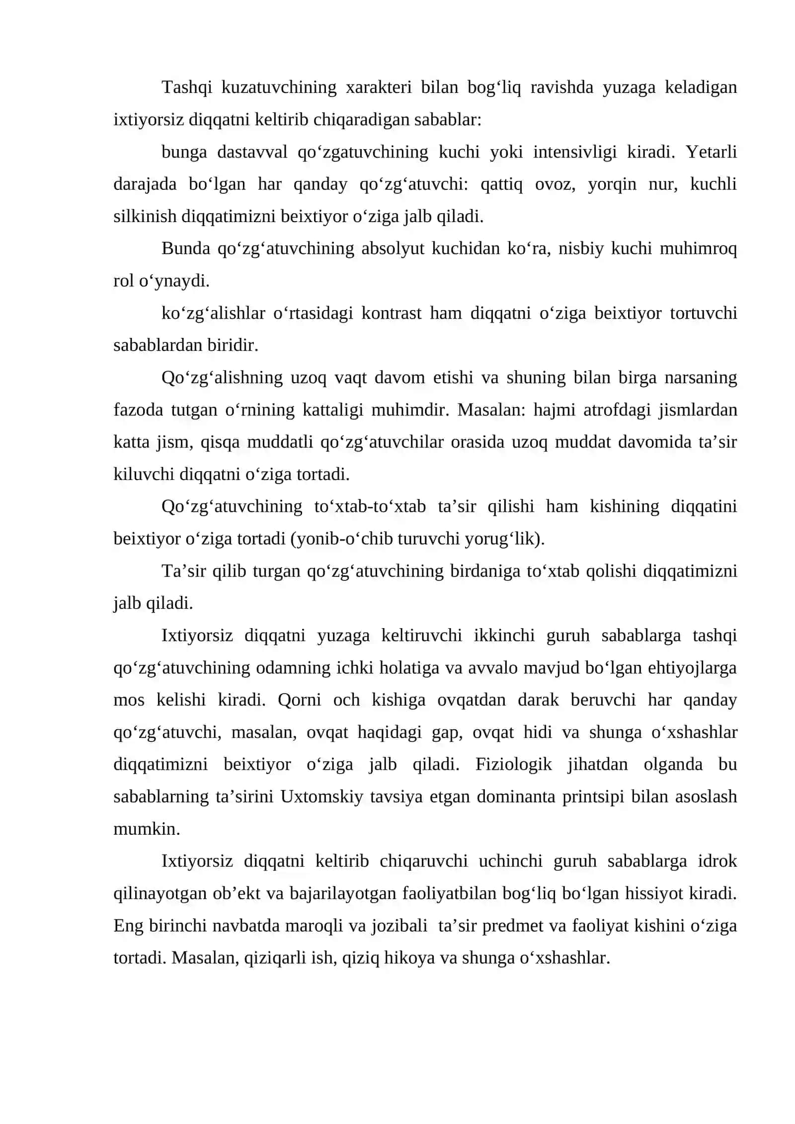 Diqqat. Diqqat haqida tushuncha 4