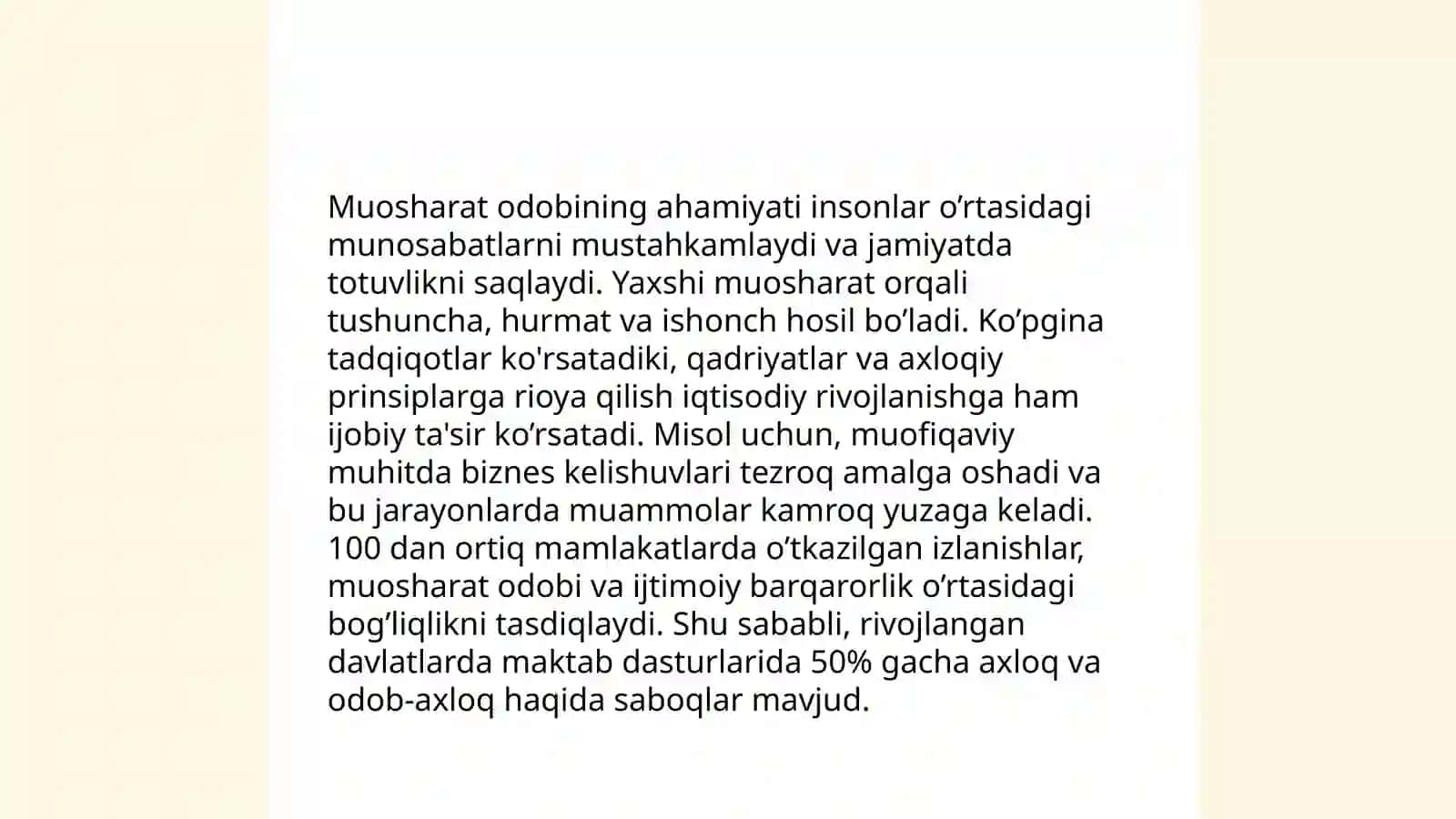 Sharqona tarbiya va muosharat odobining muloqotga taʼsiri 4