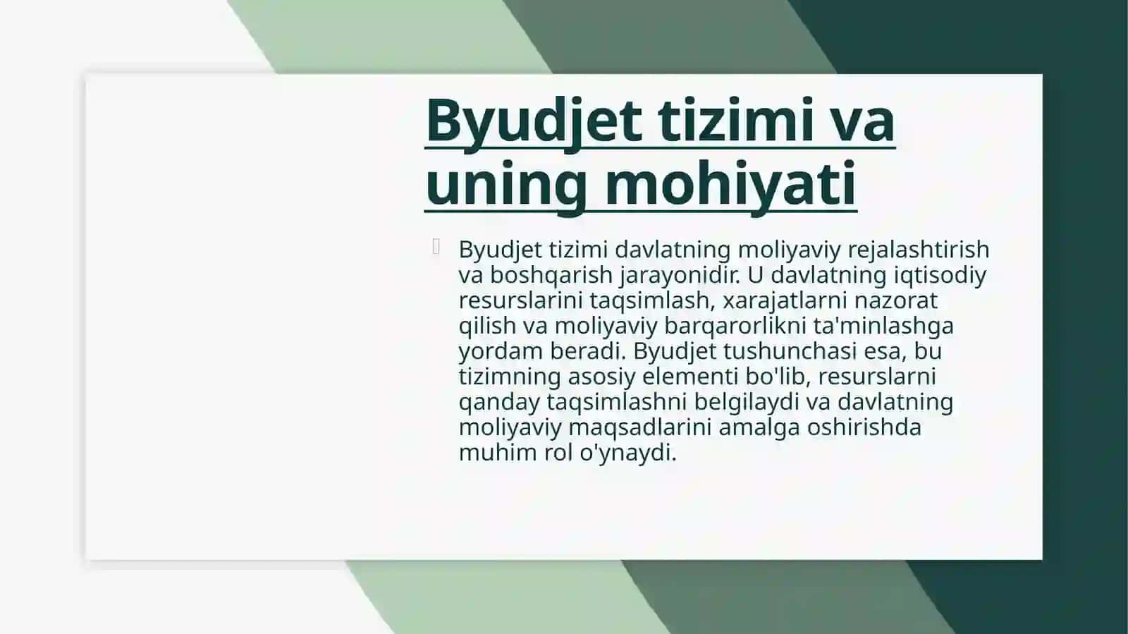 Byudjet tizimi va uning mohiyati 4