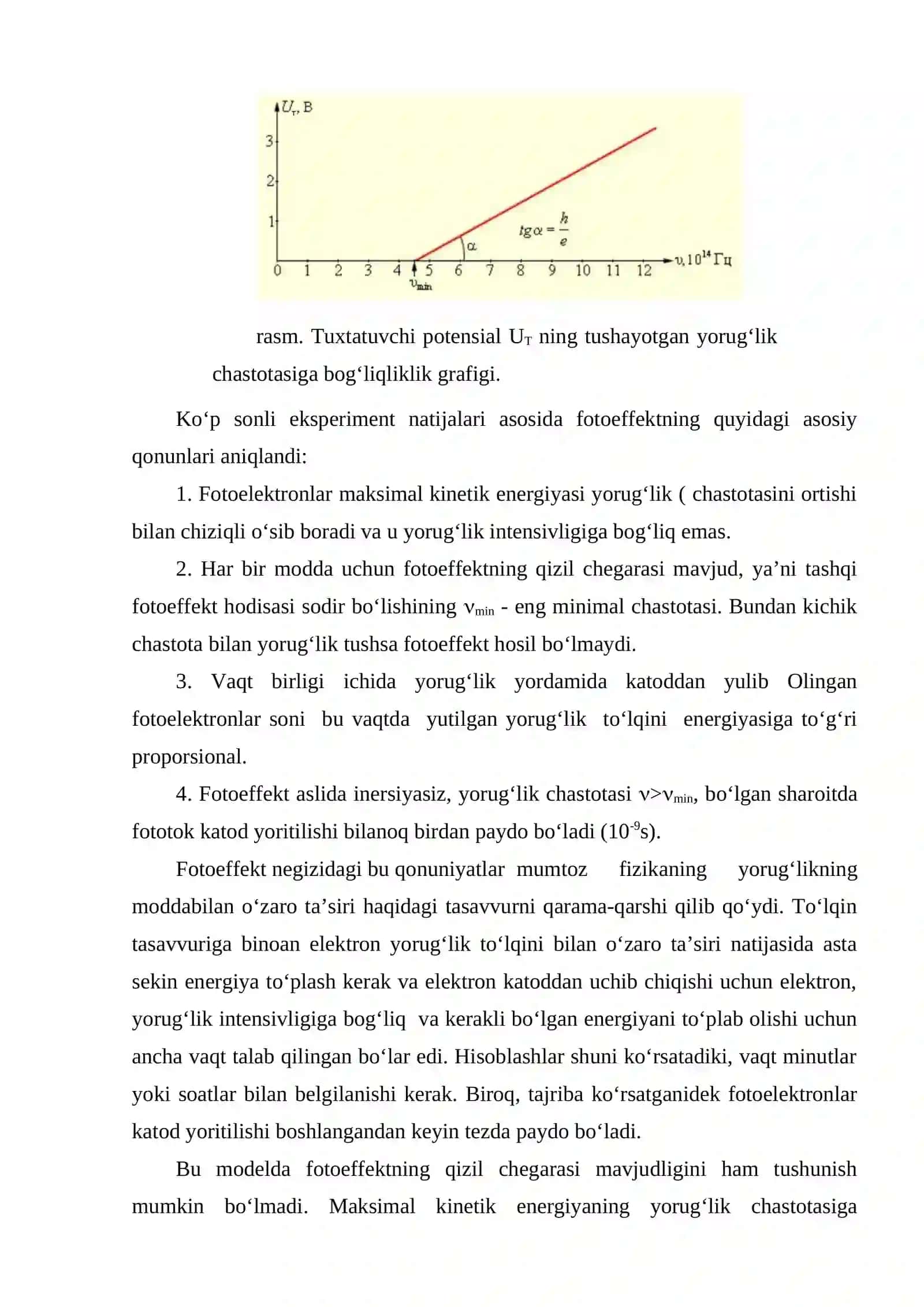 Yorug’likning korpuskulyar xususiyatlari 4
