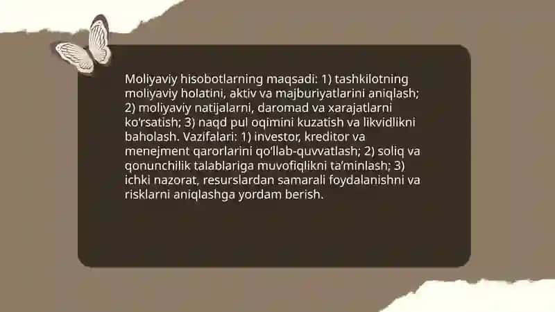 Moliyaviy hisobotlar 4
