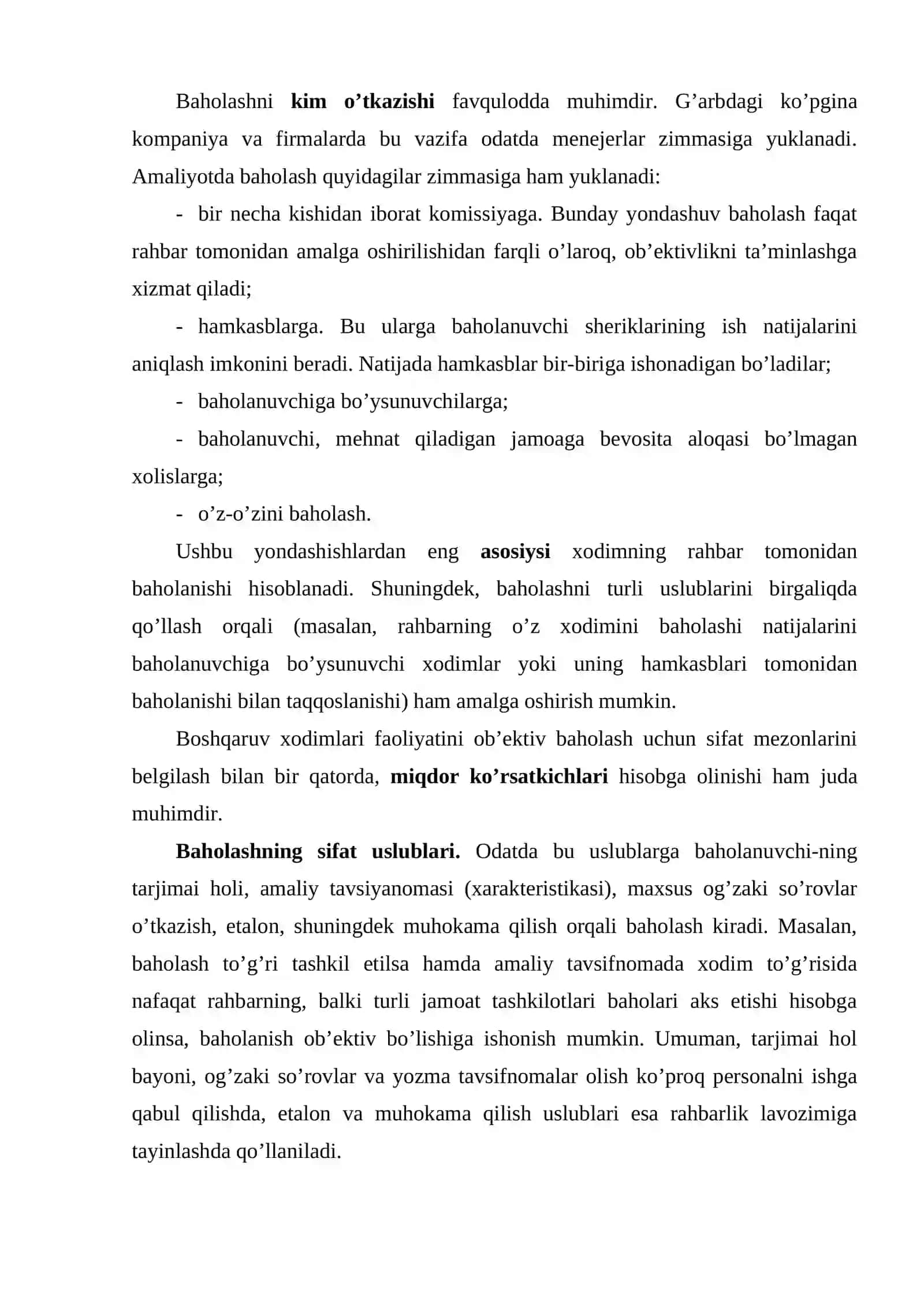 Personal faoliyatini baholashning zamonaviy uslublari 4