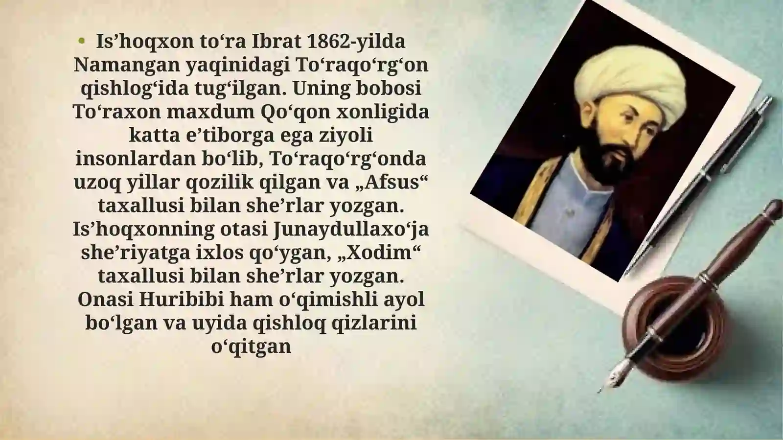 Is’hoqxon Ibratning hayoti va ijodi 4
