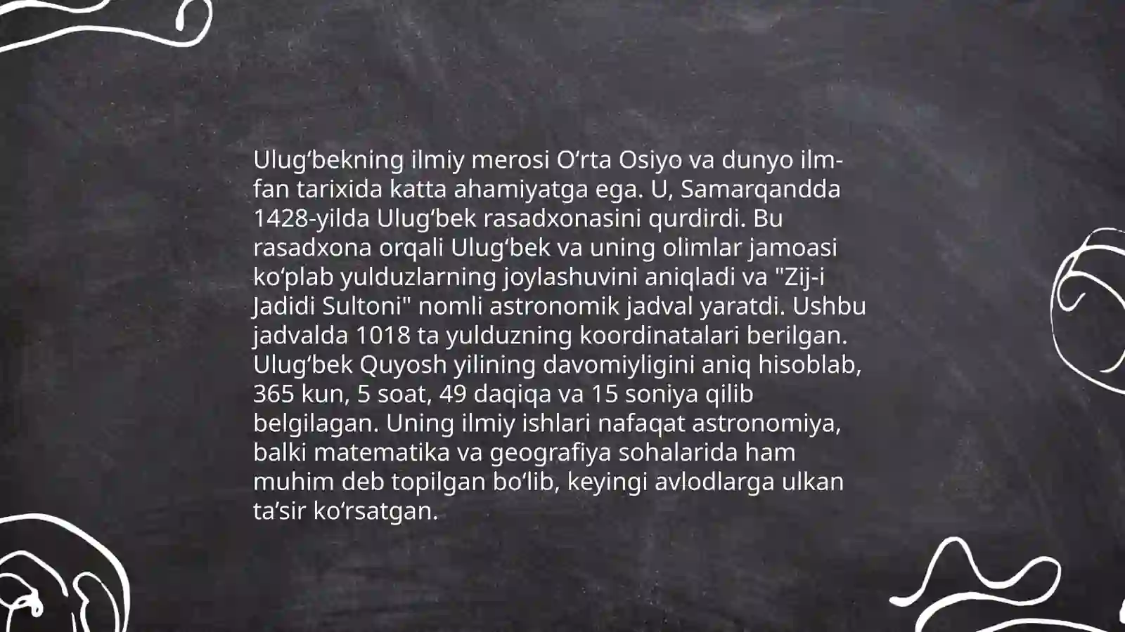Mirzo Ulugʻbekning Hayoti 4