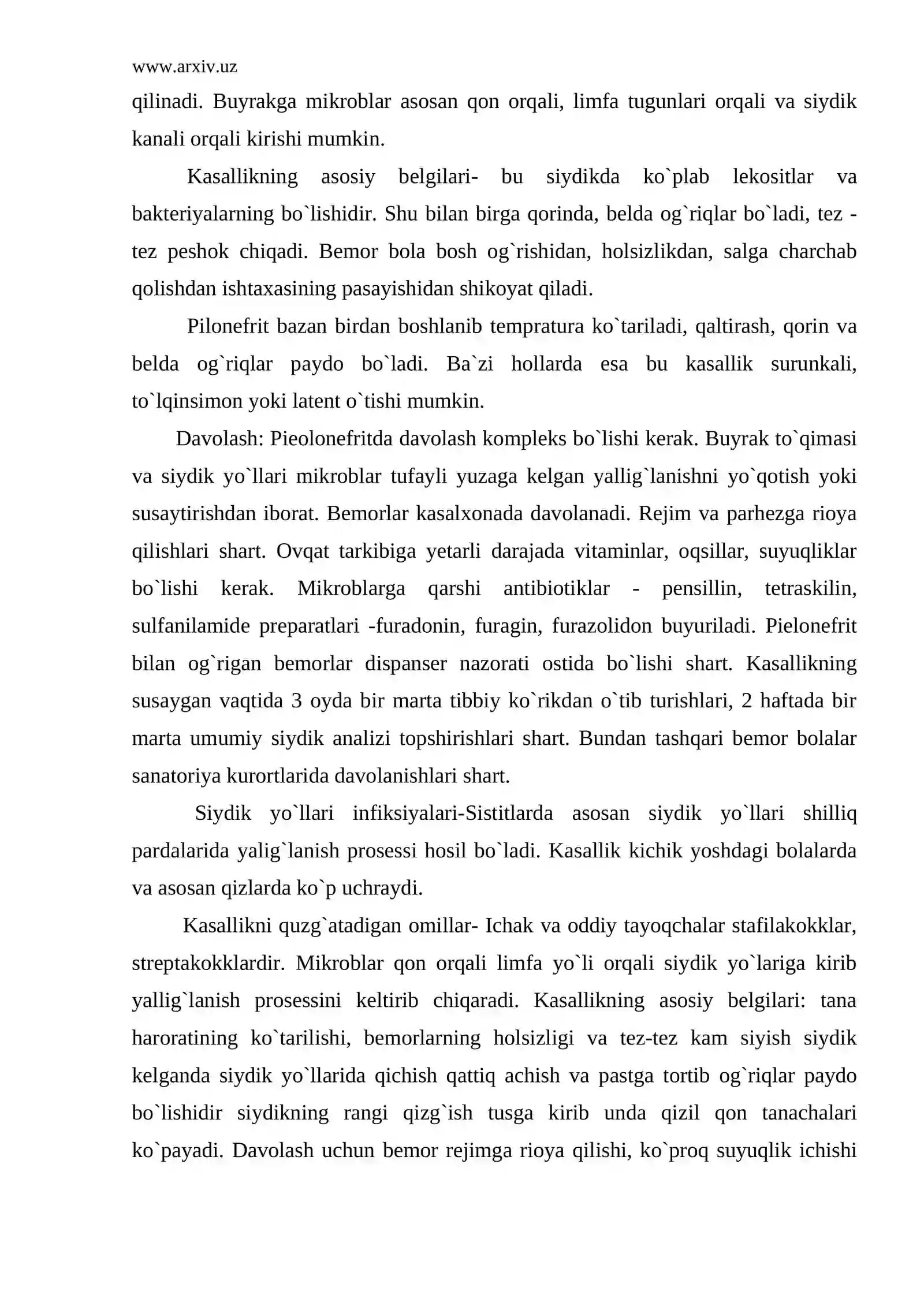 Bolalarda buyrak kasalliklari pielonefrit, glomerulonefrit, sistit 4