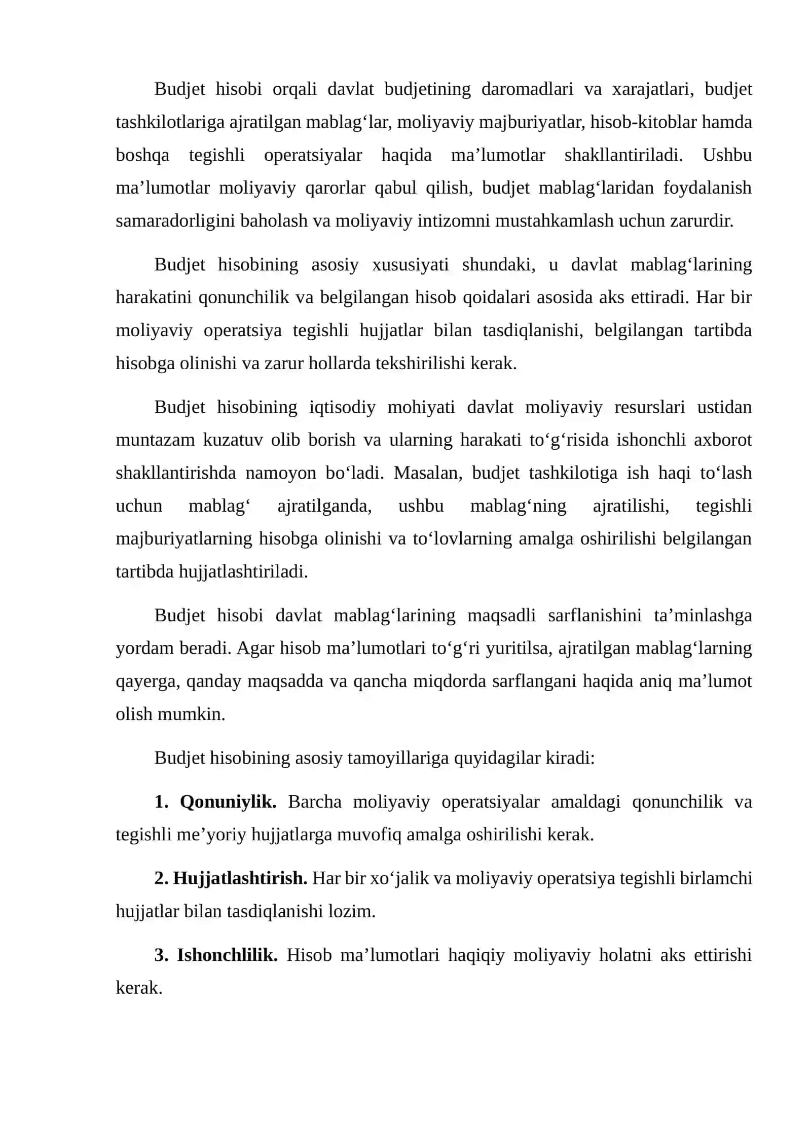 O‘QUV-ILMIY ADABIYOTLAR ASOSIDA BUDJET HISOBINING BUDJET IJROSI SOHASIDAGI VAZIFALARI 4