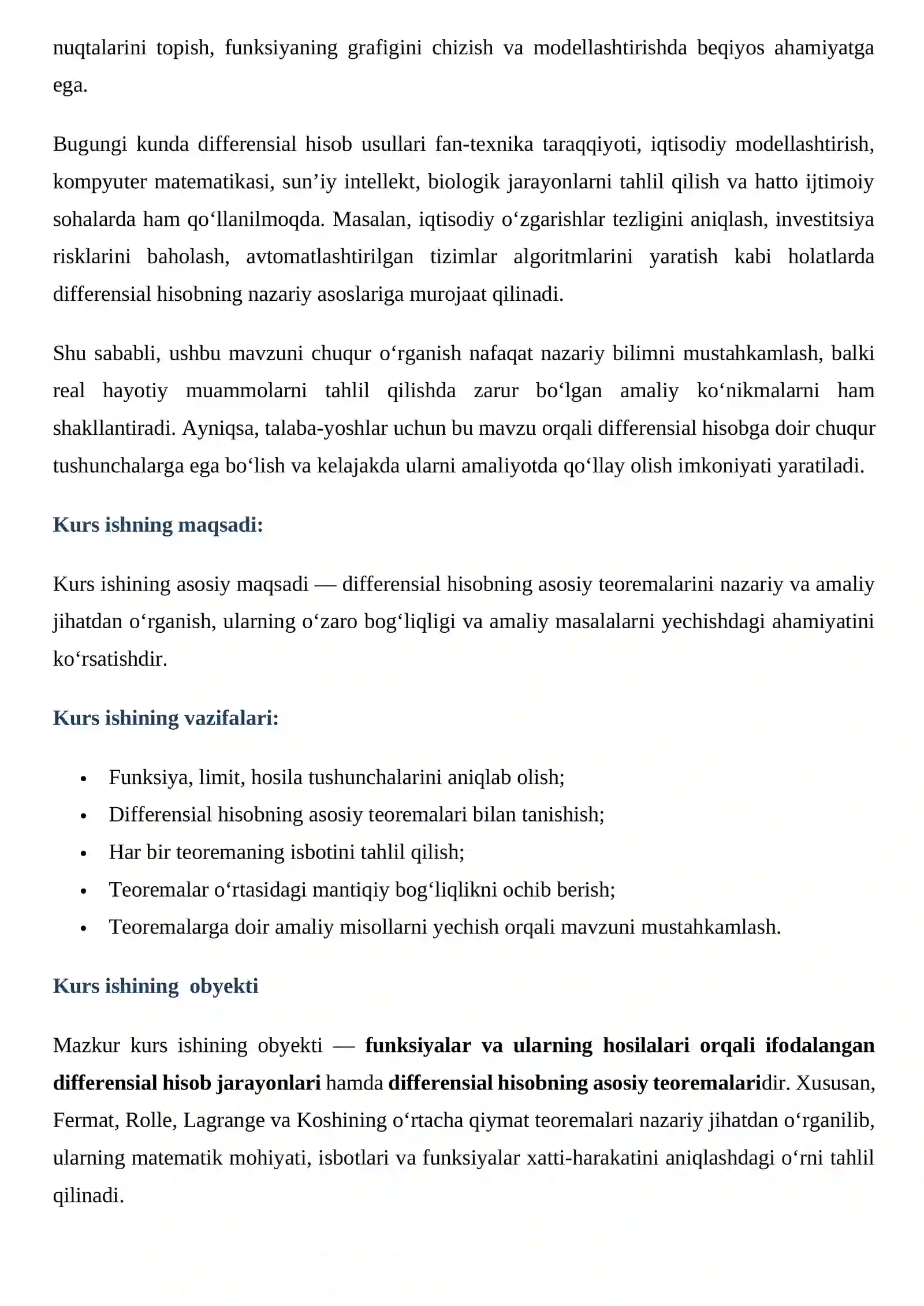 Diferensial xisobning asosiy teoremalari 4