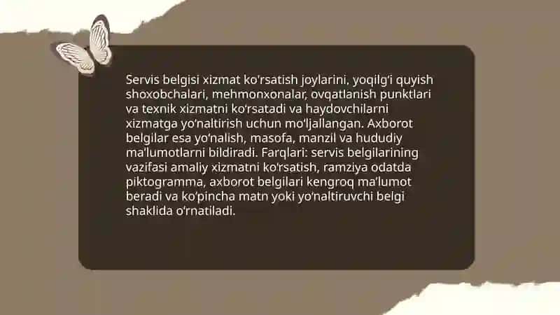 Yoʻl harakati qoidalari va harakat xavfsizligi asoslari fanidan tayyorlagan mustaqil ish 4