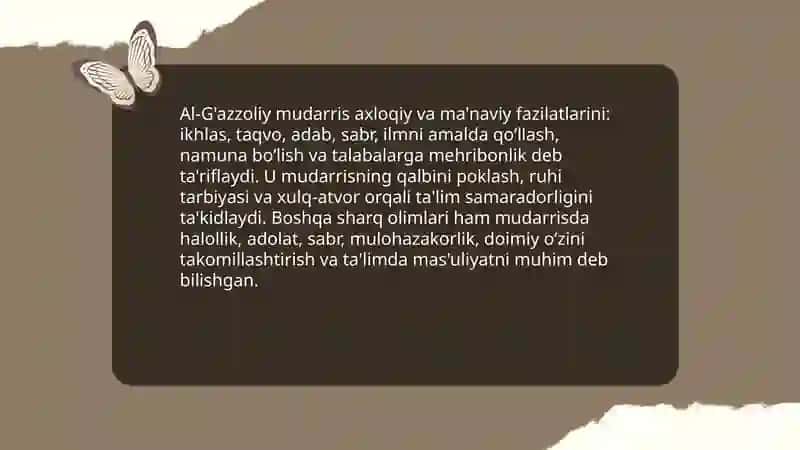 Sharq allomalarining asarlarida mudarrislar mehnati to‘g‘risida ilg‘or pedagogik fikrlar 4