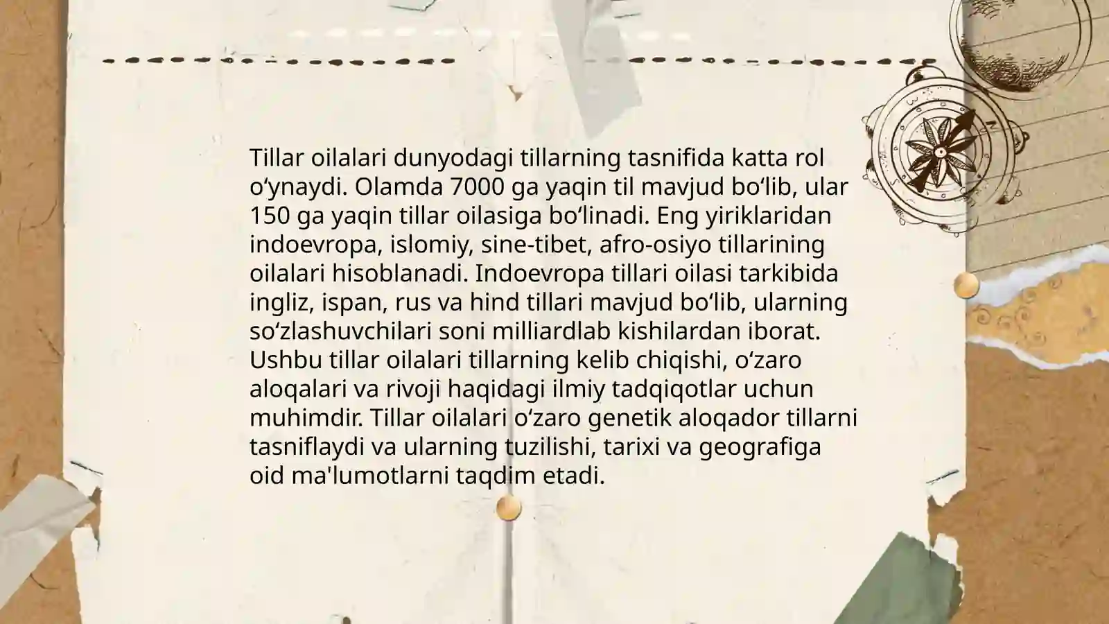 Dunyo tillarining tasnifi 4