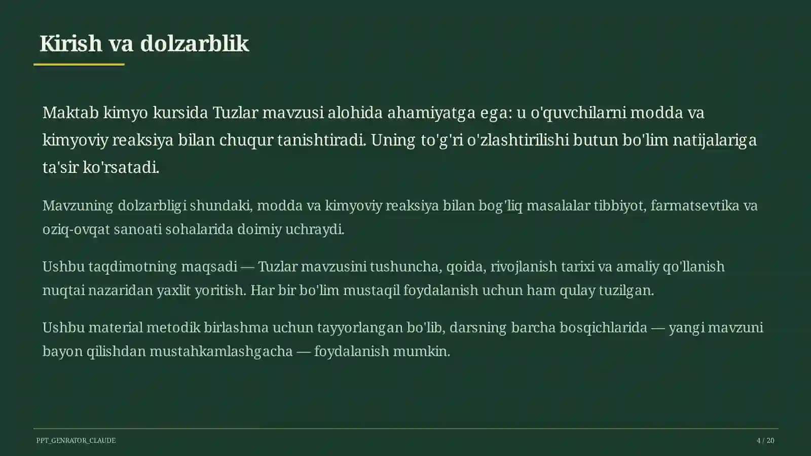 Tuzlar (8-sinf) 2
