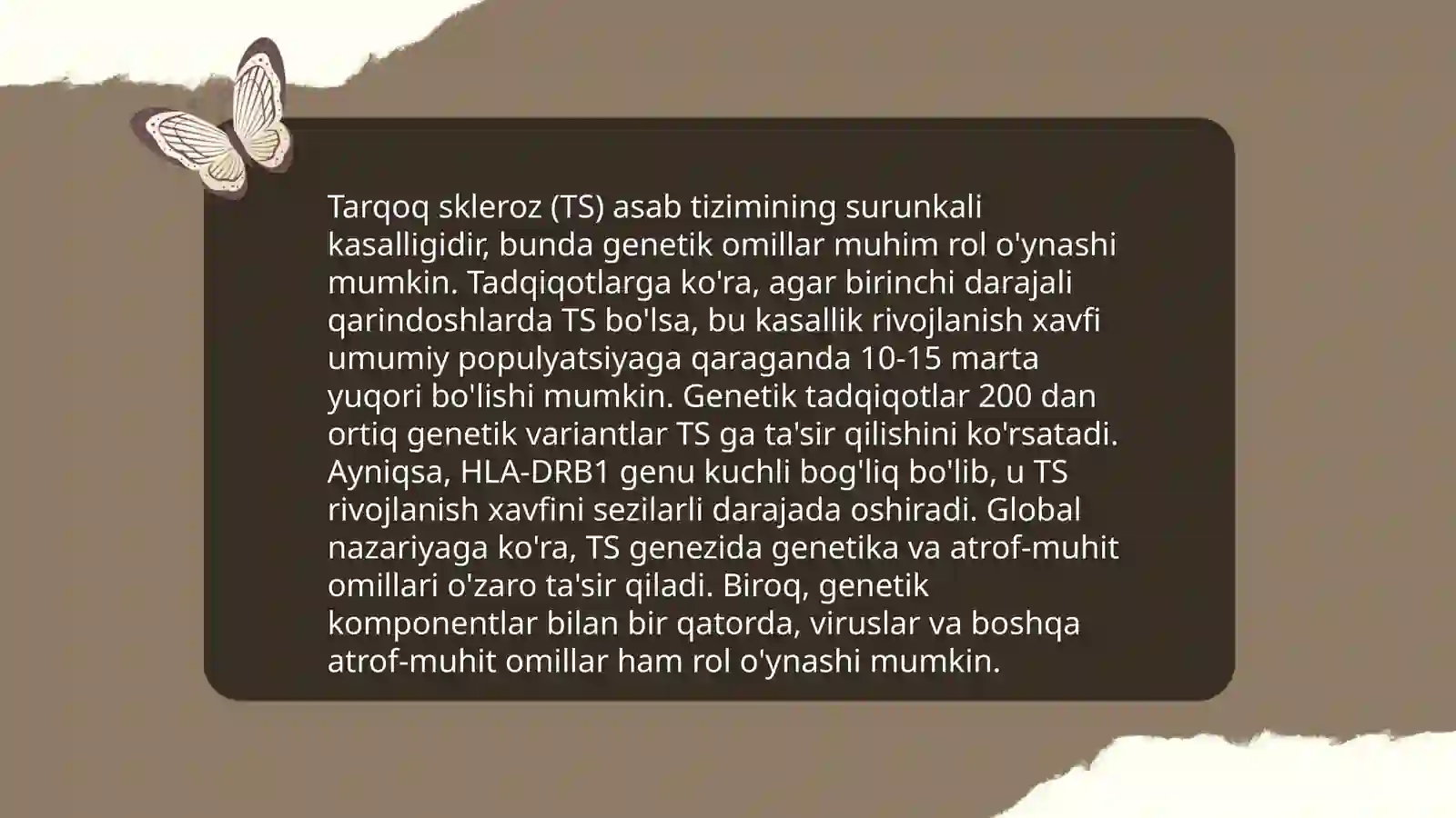 Tarqoq skleroz etialogiyasi, patogenezi, klinikasi, tashxislash va davolash 4