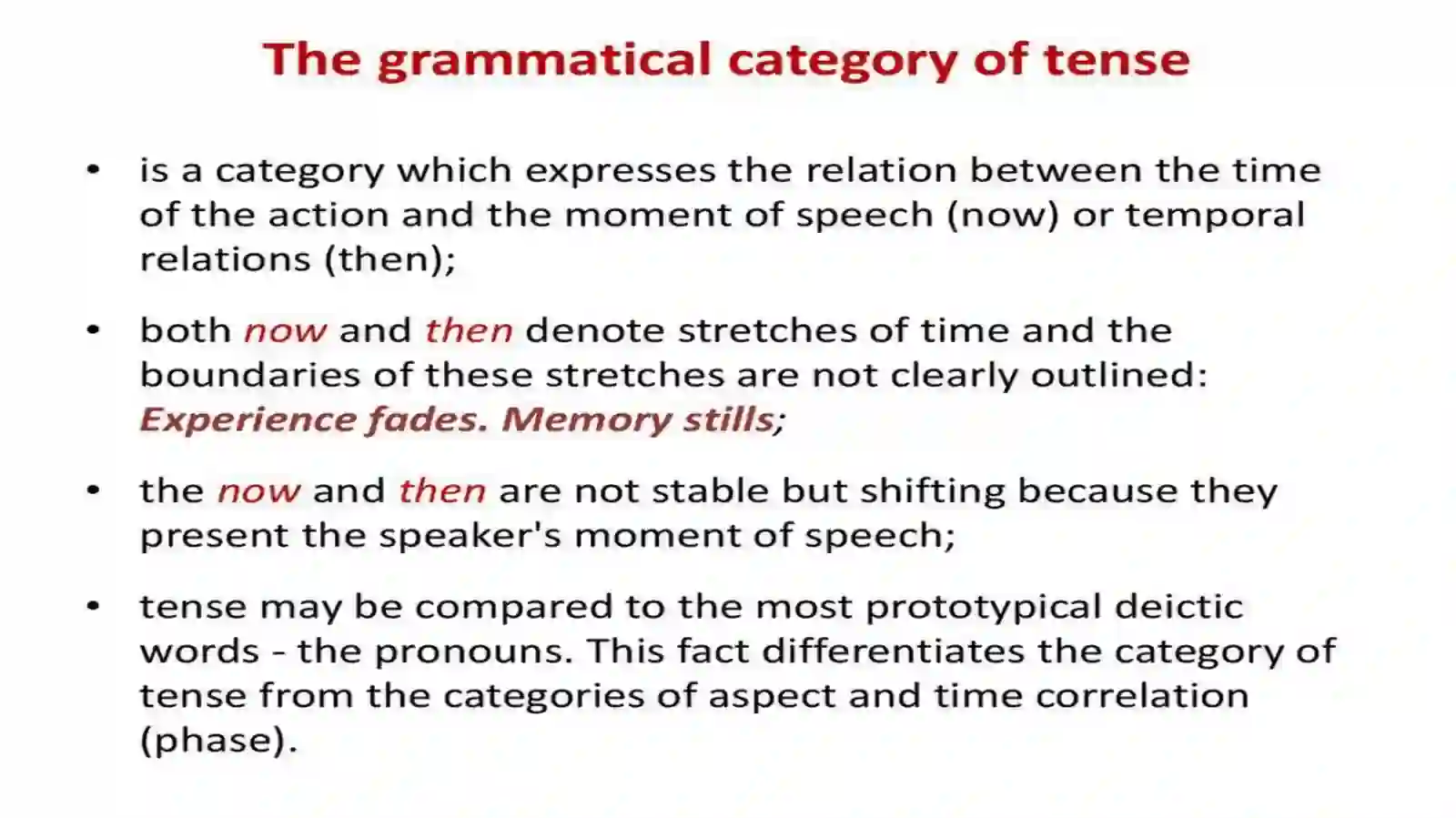 Grammatical categories 4