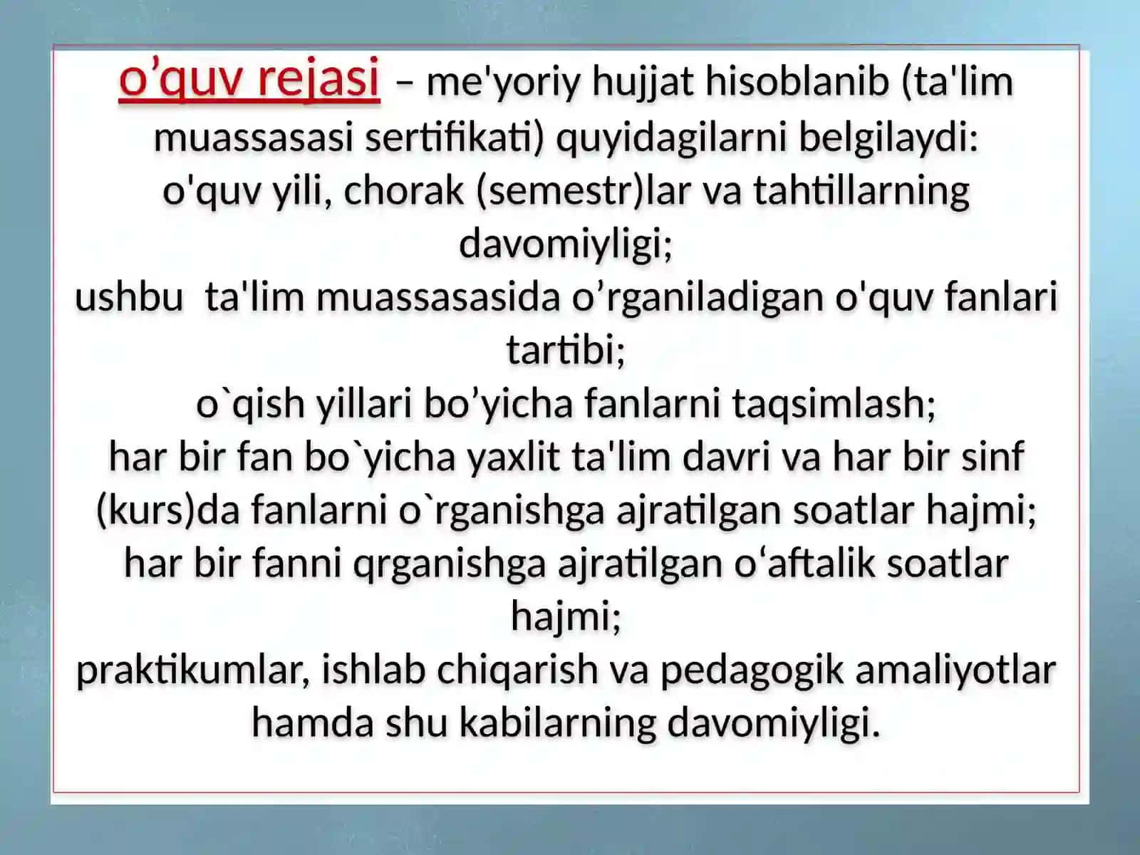 TA'LIM QONUNIYATLARI VAMAZMUNI 4