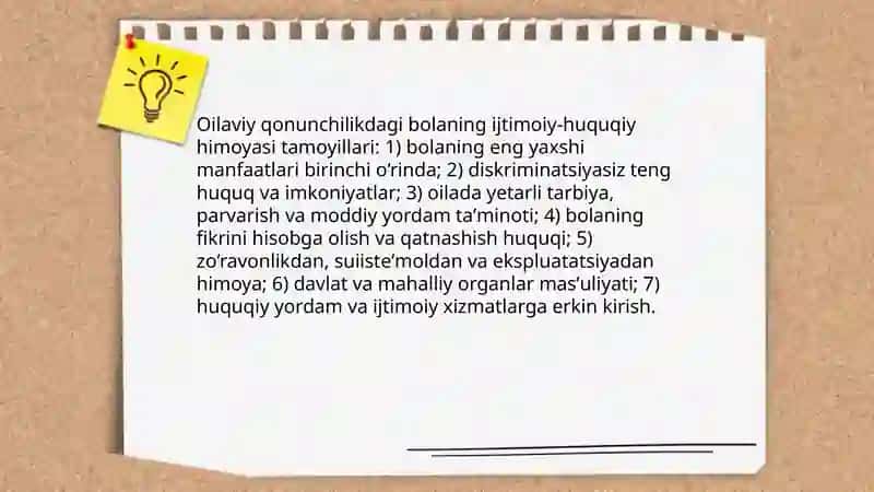 Oilada bolaning ijtimoiy huquqiy himoyasini taminlash: qonunchilik va amaliy yondashuvlar 4