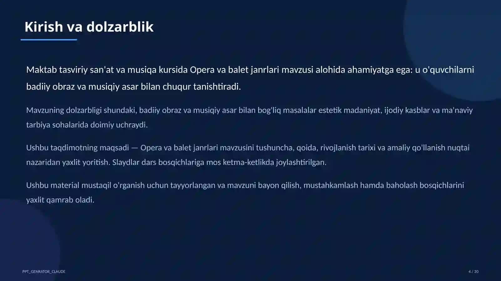 Opera va balet janrlari (6-sinf) 4