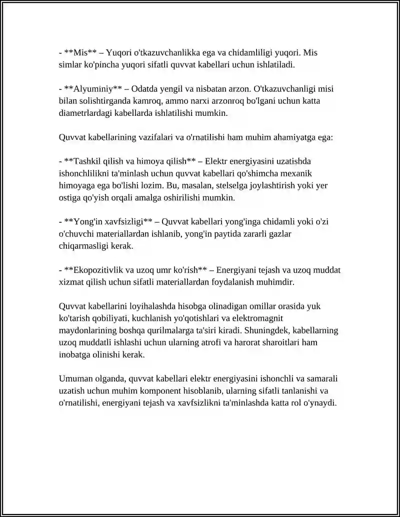 KABELNING TURLARI 4