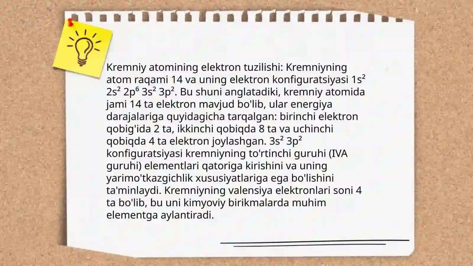 Kremniy. Kremniy davriy sistemadagi oʻrni va atom tuzilishi 4