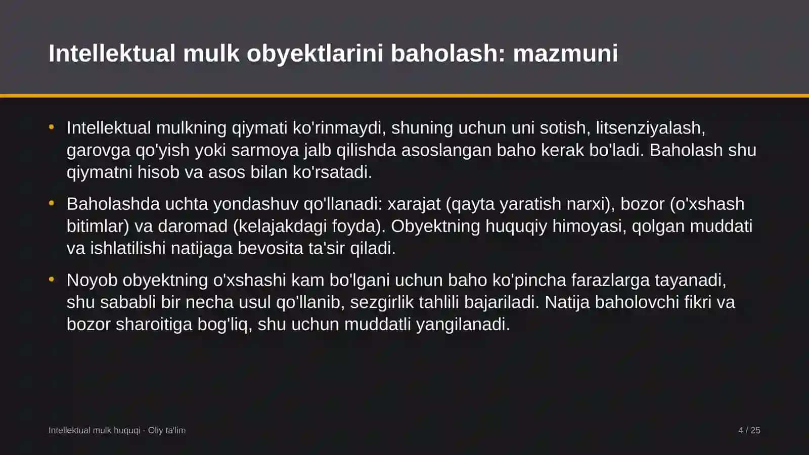 avtomobil bozorlarida intellektual mulk obyektlarini baholash 7831 4