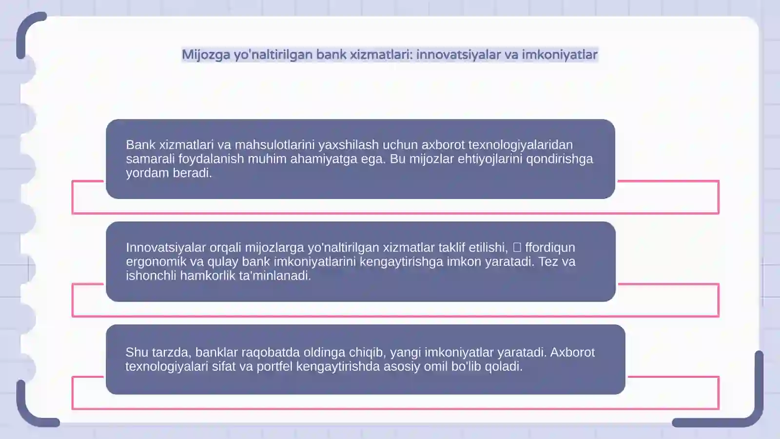 Bank xizmatlari sifatini oshirishda axborot texnologiyalari 4