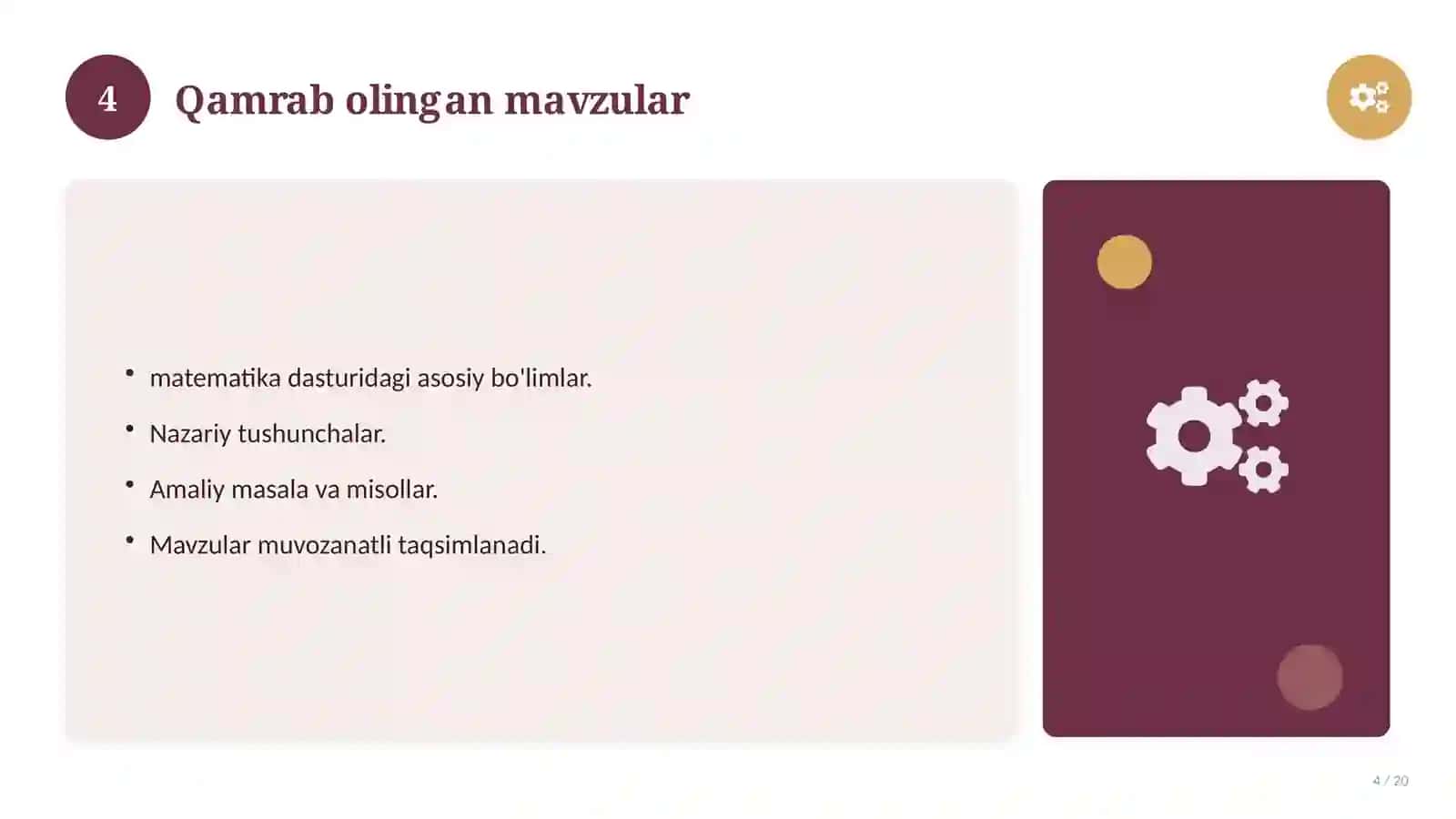 Rus tili fanidan 5-sinf: mavzulashtirilgan nazorat ishi va tahlil 4