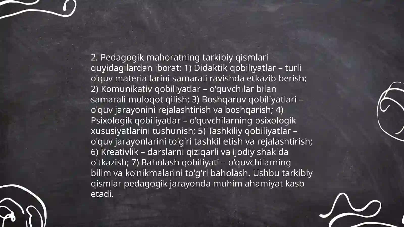 Pedagogik mahoratning tarkibiy qismlari 4