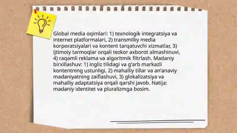 Media vositalarida axborotning global tarqalishi va madaniy taʼsiri 4
