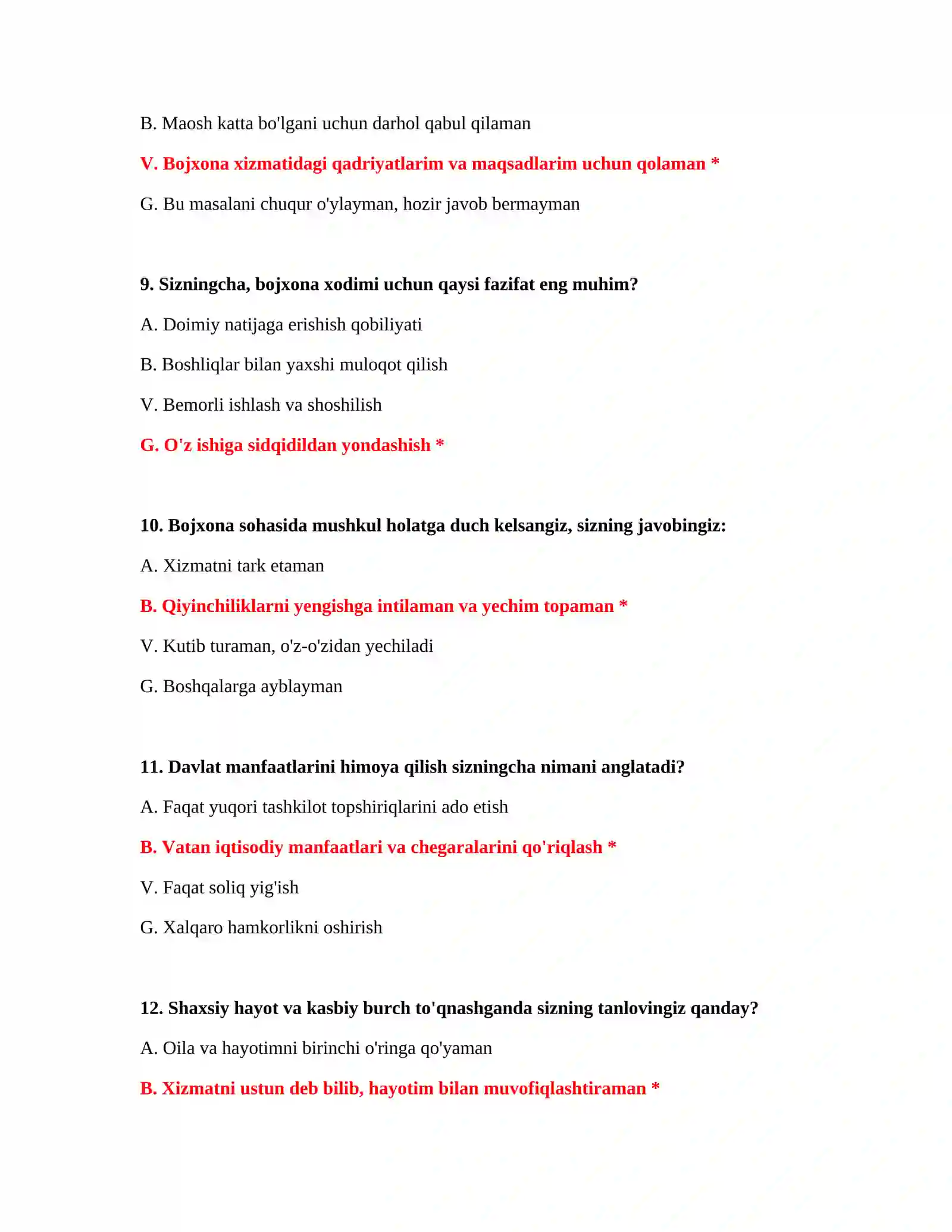 Bojxona mantiqiy test online 4