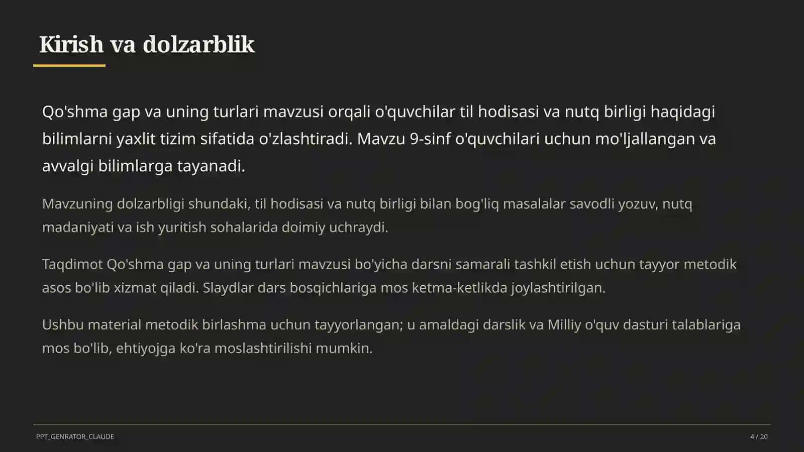 Qo'shma gap va uning turlari (9-sinf) 2
