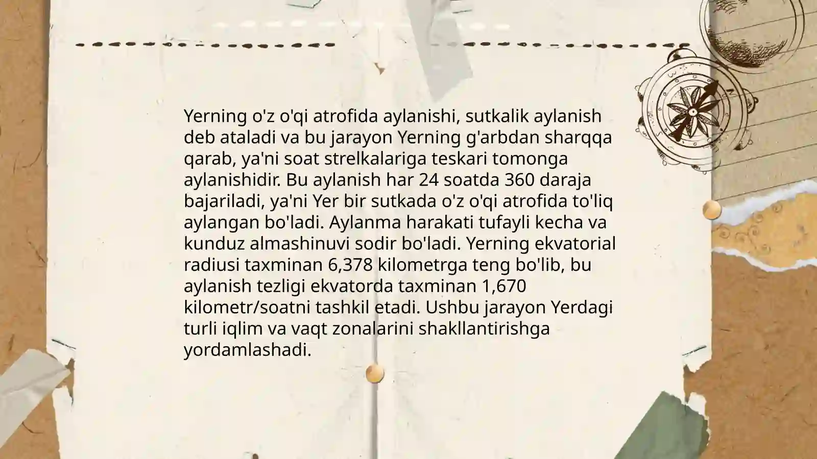 Yer, uning shakli va harakati 4