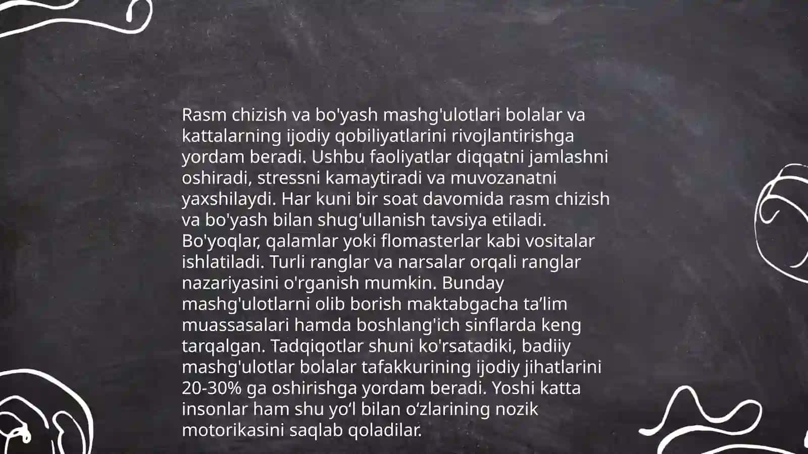 Ilk va maktabgacha yoshgacha bo'lgan bolalarning dunyoni baddiy tasavvur etishga o'rgatish yo'llari 4