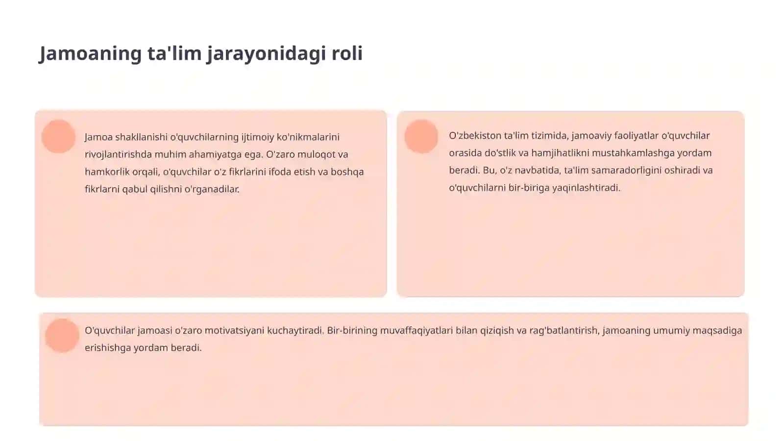 Òquvchilar Jamoasi: Pedagogik Jarayon 4