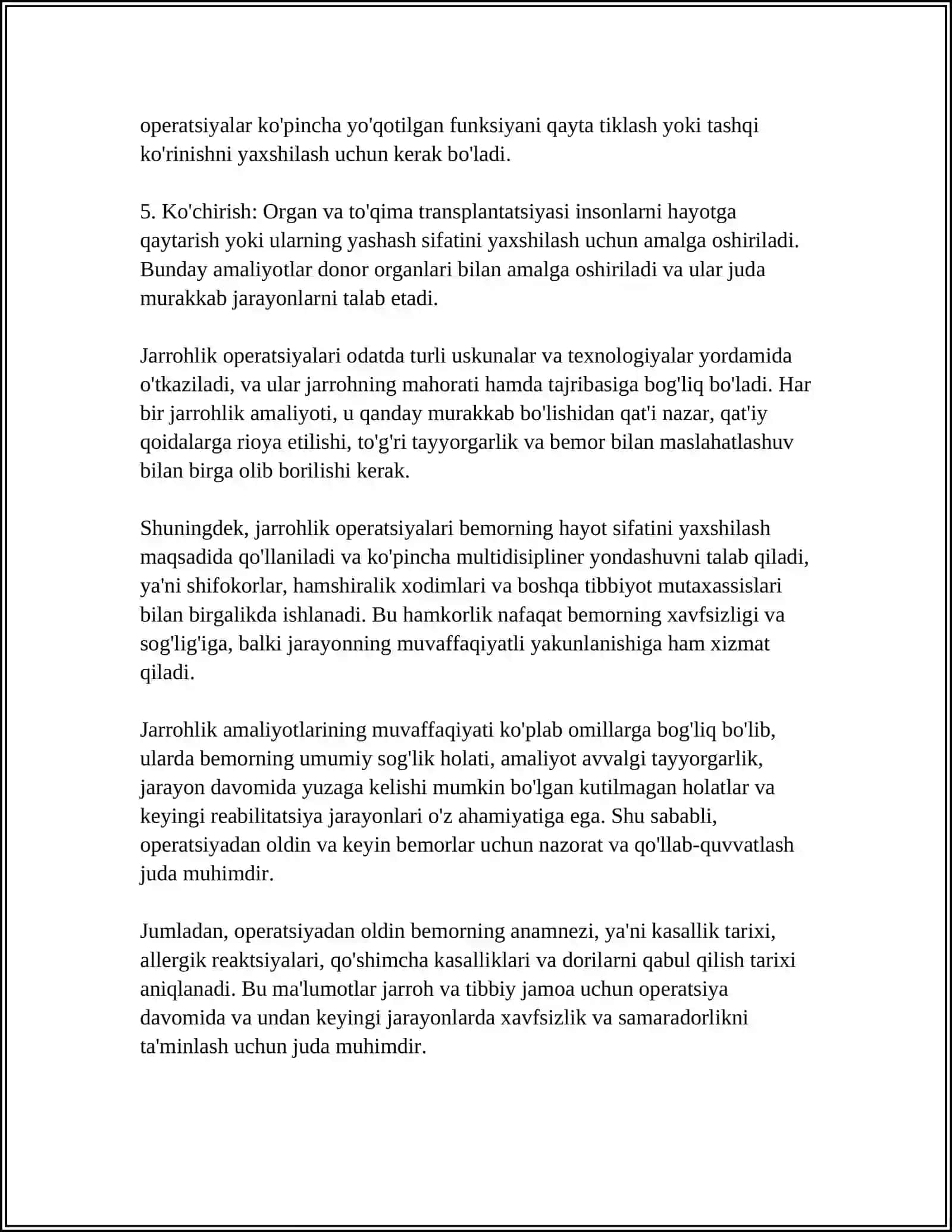 JARROHLIK OPERATSIYALARI HAQIDA TUSHUNCHA 4