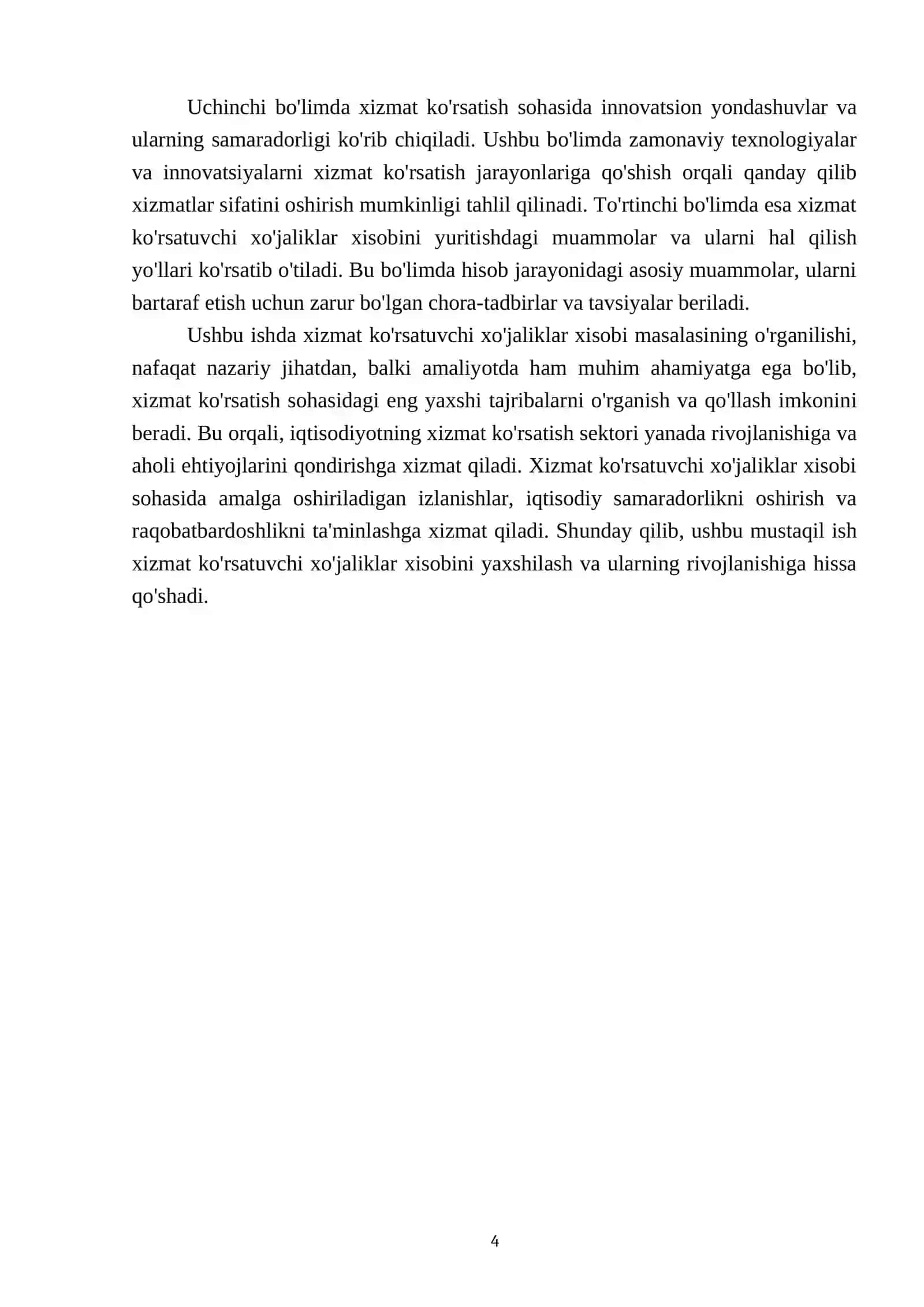 Xizmat koʻrsatuvchi xoʻjaliklar xisobi 4