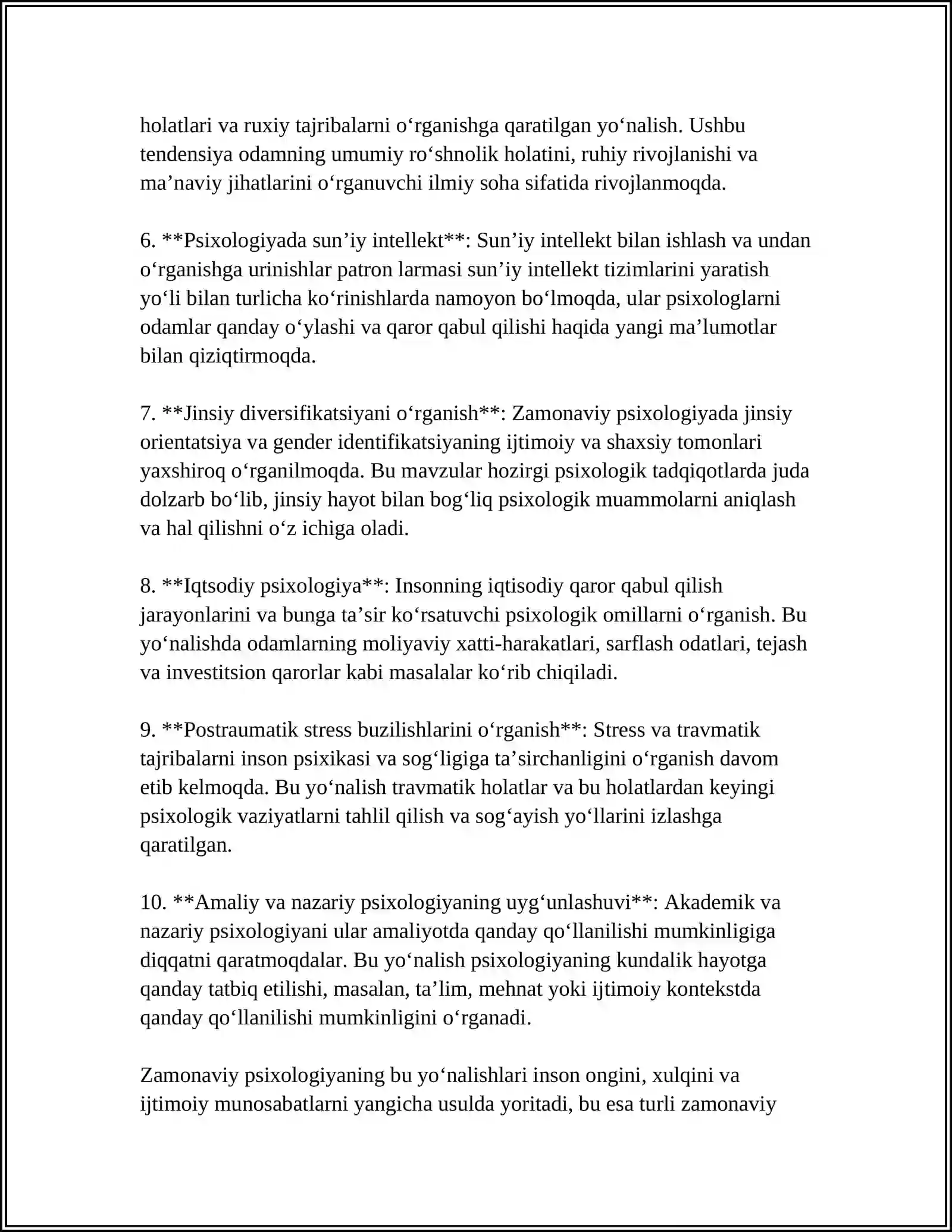 PSIXOLOGIYANING ZAMONAVIY TENDENSIYALARI. GESHTALT PSIXOLOGIYASINING MAZMUN MOHIYATI 4