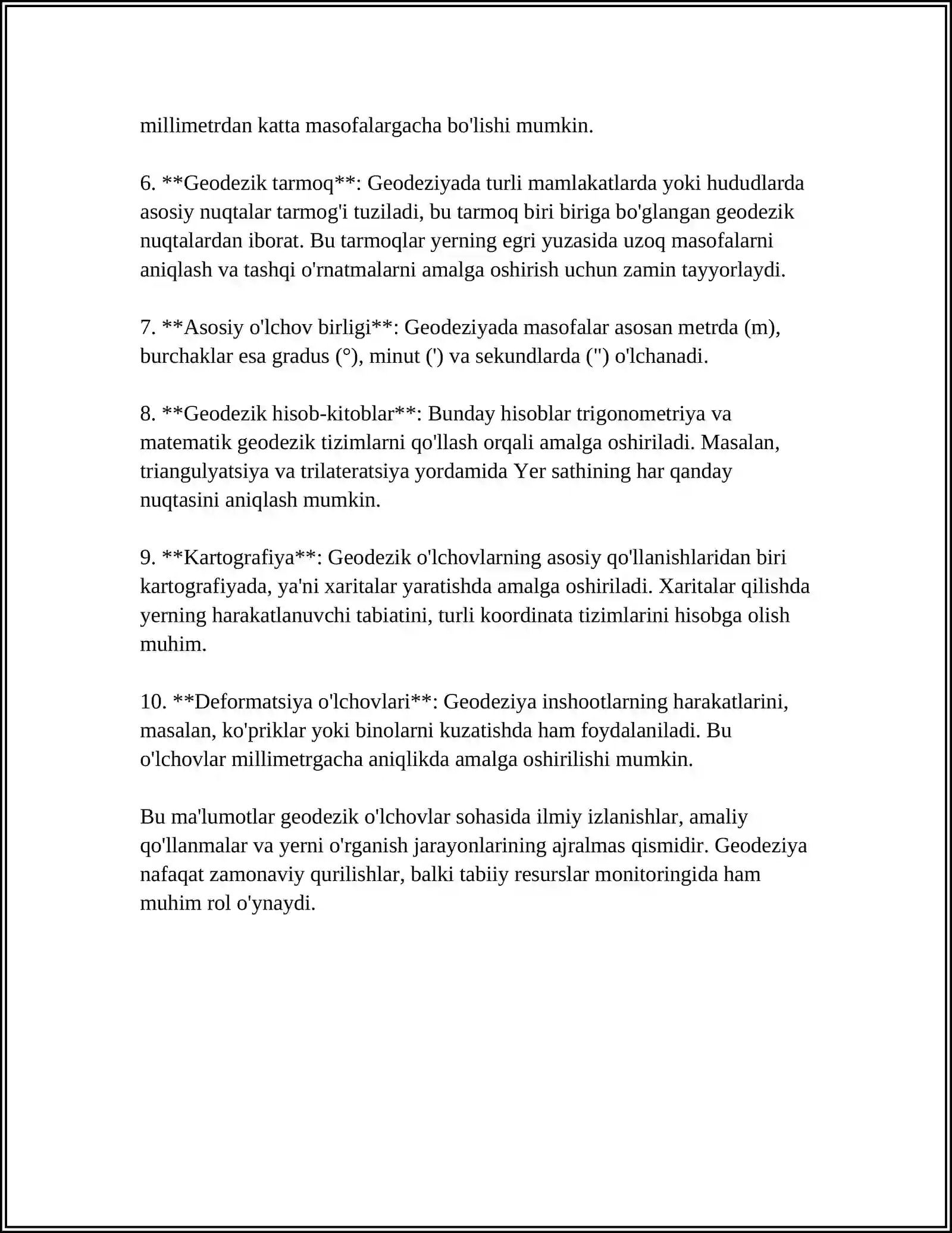 GEODEZIK TARMOQLAR 4
