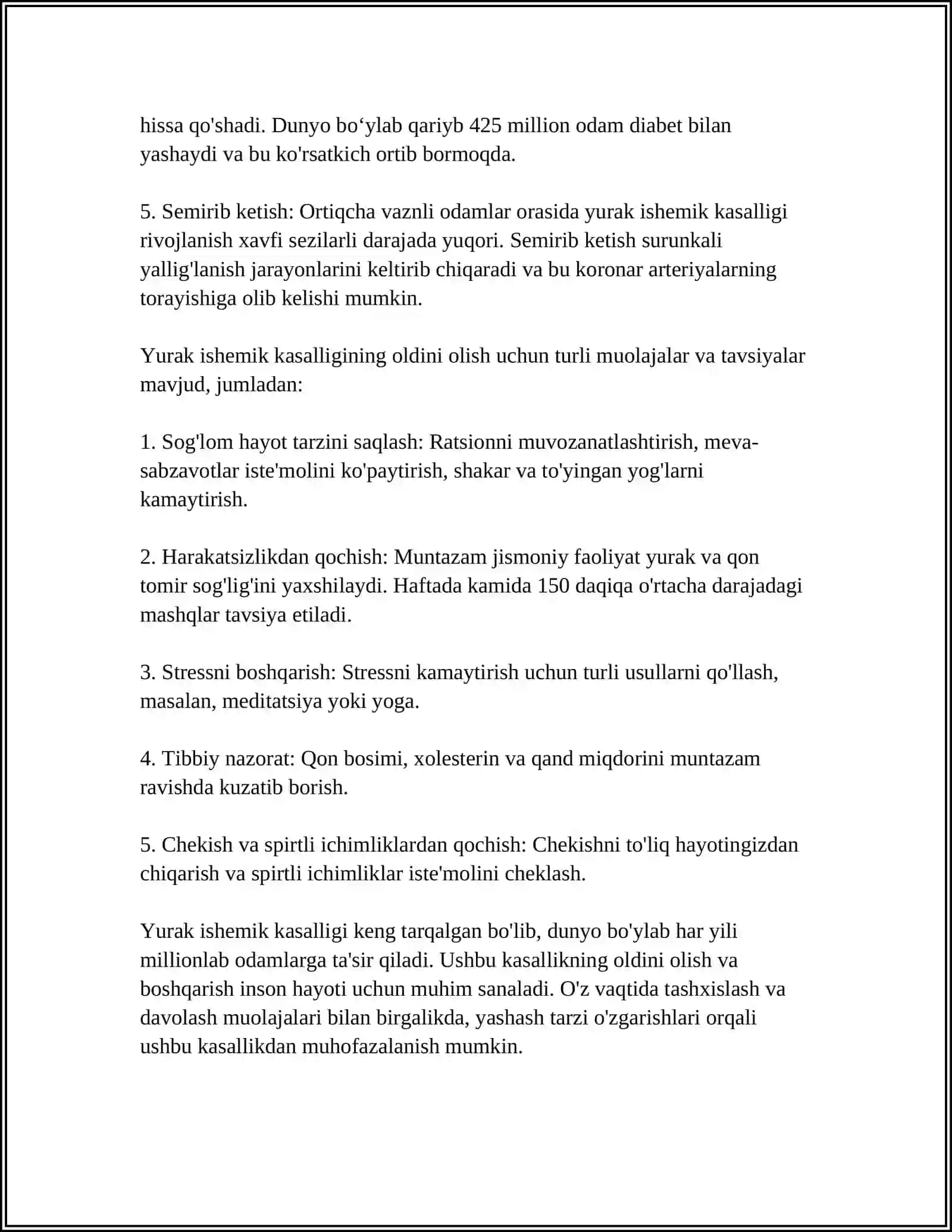 YURAK QON TOMIR KASALLIKLARI REFERAT 4