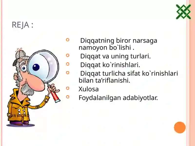 Diqqat va sezgi. Idrok va xayol.Xotira.Tafakkur. Intellekt va kreativlik 4