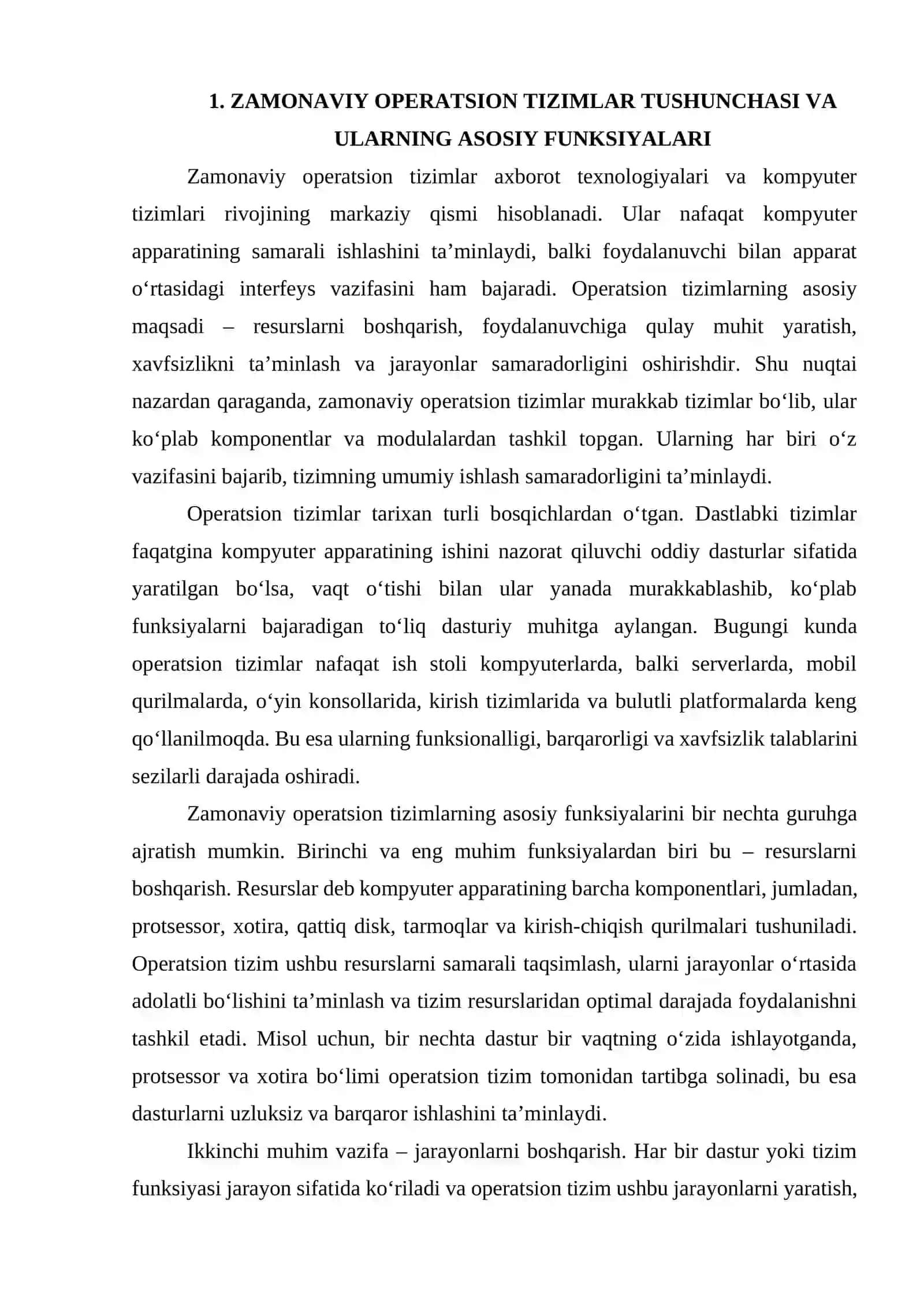 ZAMONAVIY OPERATSION TIZIMLARNING QIYOSIY TAHLILI 4