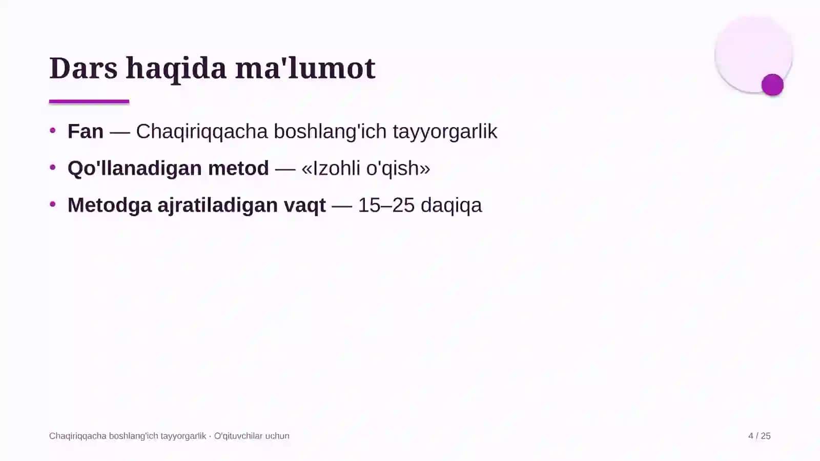 chaqiriqqacha boshlang'ich tayyorgarlik darslarida izohli o'qish metodidan foydalanish 1276 4